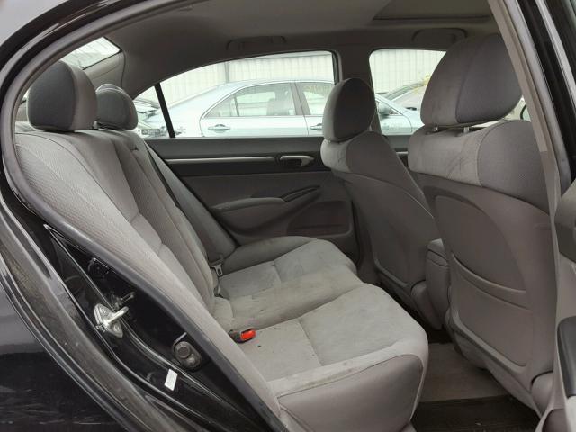 2HGFA16819H355893 - 2009 HONDA CIVIC EX შავი ფოტო 6
