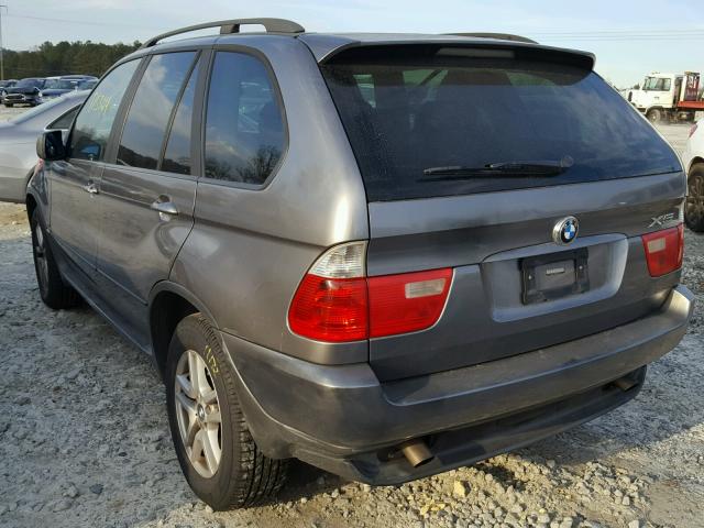 5UXFA13534LU21394 - 2004 BMW X5 3.0I GRAY photo 3