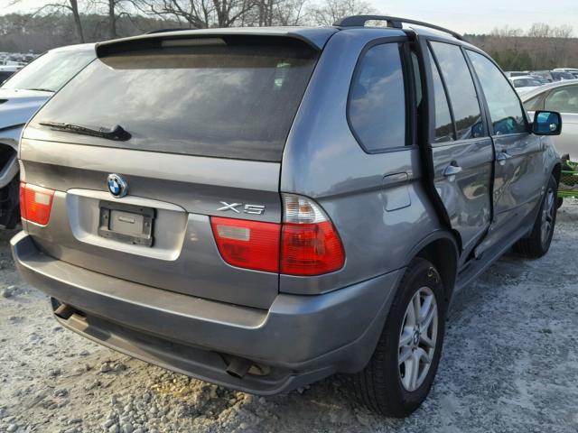 5UXFA13534LU21394 - 2004 BMW X5 3.0I GRAY photo 4