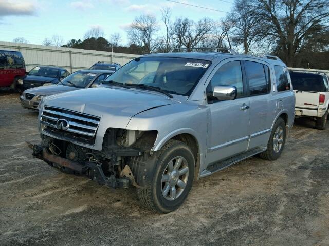 5N3AA08C35N806363 - 2005 INFINITI QX56 SILVER photo 2