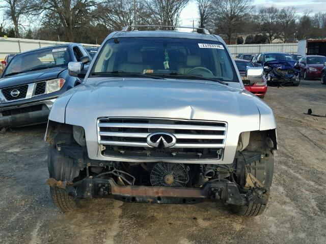 5N3AA08C35N806363 - 2005 INFINITI QX56 SILVER photo 9