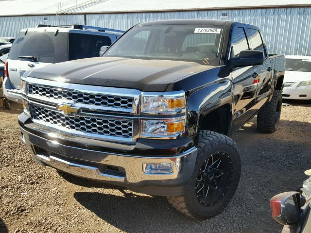 3GCUKREC3FG136226 - 2015 CHEVROLET SILVERADO BLACK photo 2