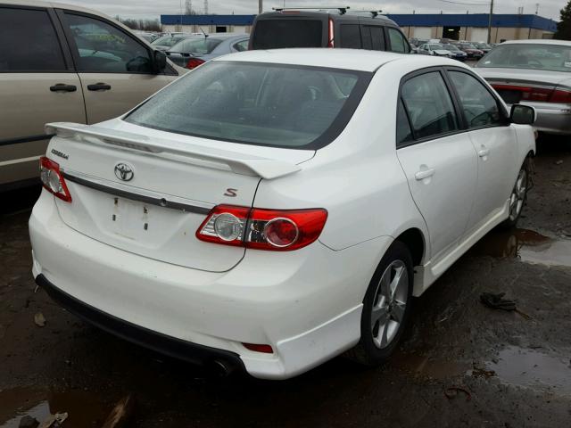 2T1BU4EE7BC706612 - 2011 TOYOTA COROLLA BA WHITE photo 4