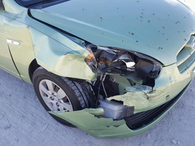 KMHCM36CX9U105425 - 2009 HYUNDAI ACCENT GS GREEN photo 9