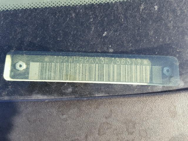 1G2WP52KX3F136319 - 2003 PONTIAC GRAND PRIX WHITE photo 10