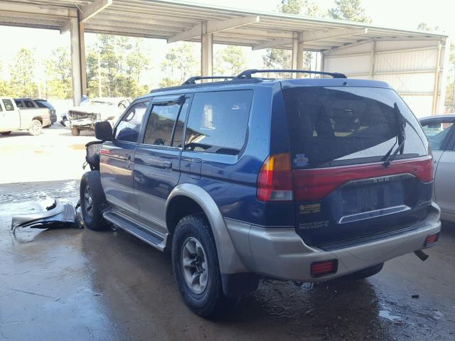 JA4LS41R8XP019385 - 1999 MITSUBISHI MONTERO SP BLUE photo 3