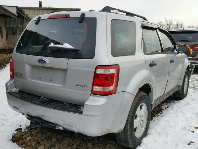 1FMCU92Z48KA21222 - 2008 FORD ESCAPE XLS SILVER photo 4