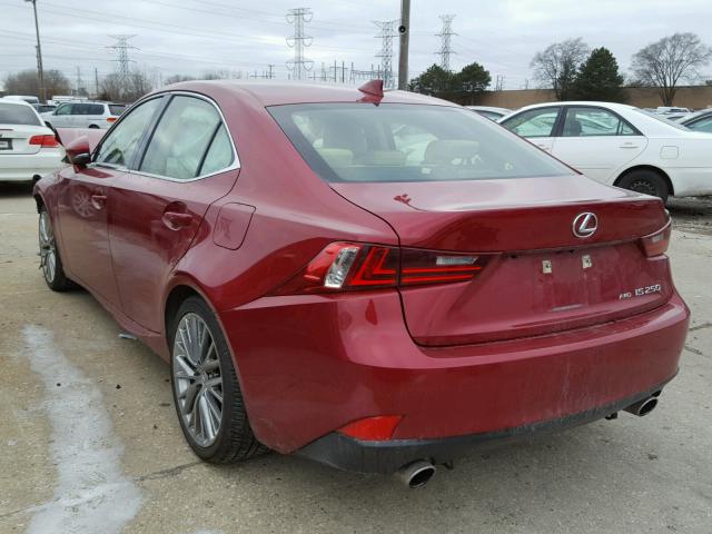 JTHCF1D2XE5003364 - 2014 LEXUS IS 250 RED photo 3