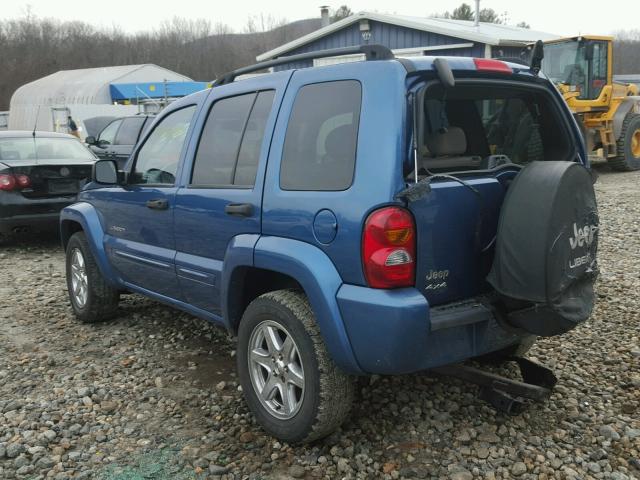 1J4GL58K14W127006 - 2004 JEEP LIBERTY LI BLUE photo 3