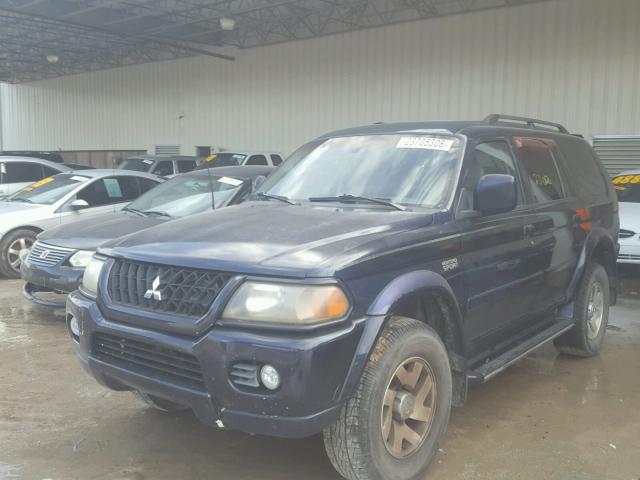 JA4LS41R13J025834 - 2003 MITSUBISHI MONTERO SP BLUE photo 2