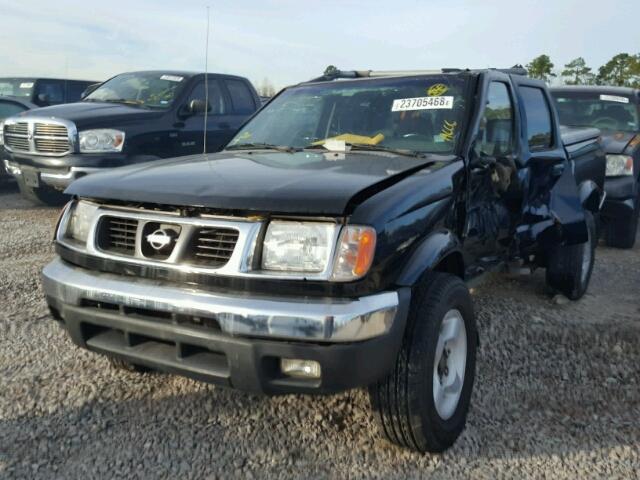 1N6ED27T3YC403659 - 2000 NISSAN FRONTIER C BLACK photo 2