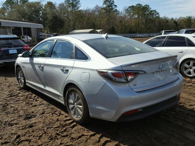 KMHE24L33HA062569 - 2017 HYUNDAI SONATA HYB SILVER photo 3