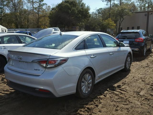 KMHE24L33HA062569 - 2017 HYUNDAI SONATA HYB SILVER photo 4