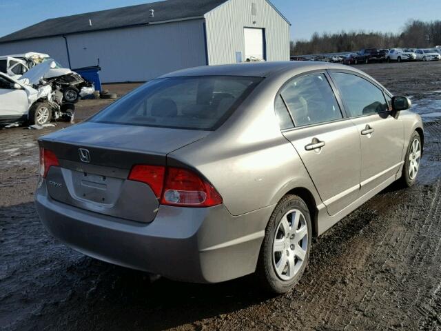 1HGFA165X7L110435 - 2007 HONDA CIVIC LX GRAY photo 4