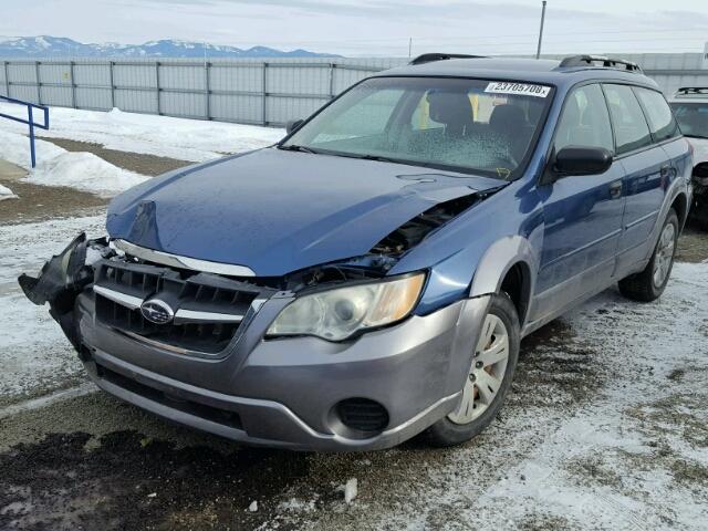 4S4BP60C087358764 - 2008 SUBARU OUTBACK BLUE photo 2