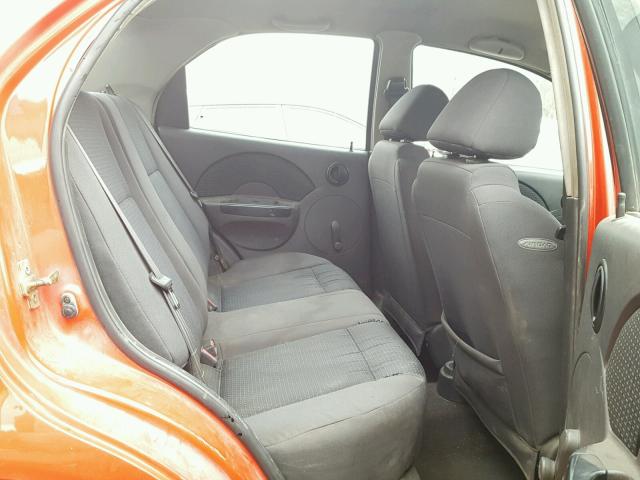 KL1TD56606B576962 - 2006 CHEVROLET AVEO BASE Կարմիր լուսանկար 6