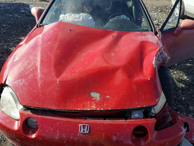 JHMEH6265SS006580 - 1995 HONDA CIVIC DEL RED photo 7