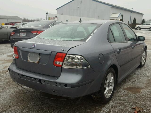 YS3FD49Y371142628 - 2007 SAAB 9-3 2.0T GRAY photo 4