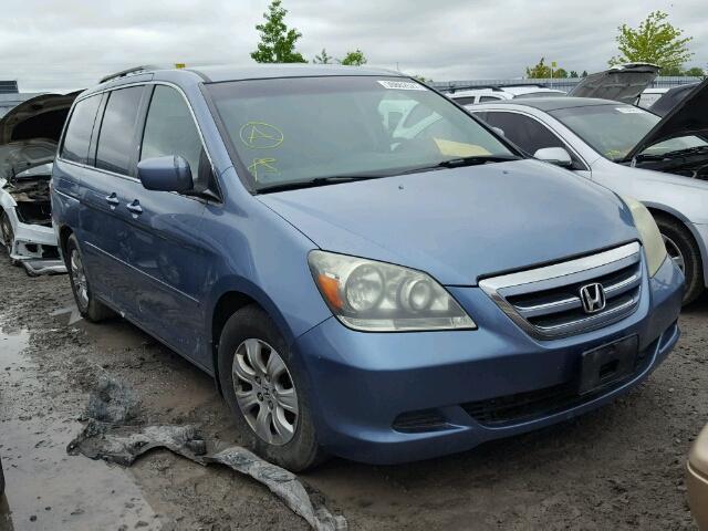 5FNRL38456B502956 - 2006 HONDA ODYSSEY EX BLUE photo 1