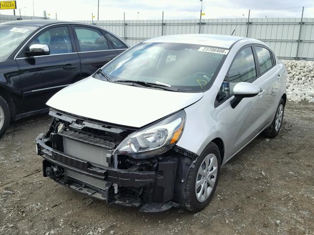 KNADM4A32G6624750 - 2016 KIA RIO LX SILVER photo 2