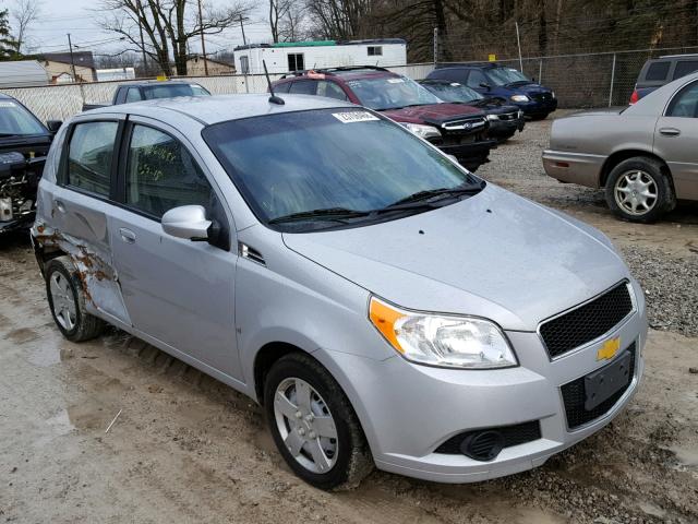 KL1TD66E59B671938 - 2009 CHEVROLET AVEO LS SILVER photo 1