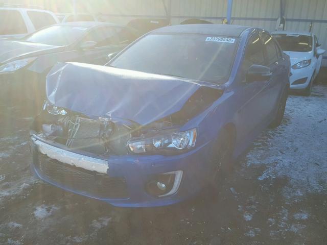 JA32U2FU8HU011110 - 2017 MITSUBISHI LANCER ES BLUE photo 2