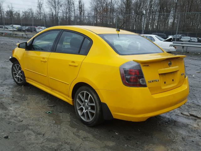 3N1BB61E58L655157 - 2008 NISSAN SENTRA SE- YELLOW photo 3