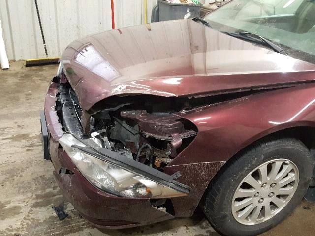 1G4HP57246U163850 - 2006 BUICK LUCERNE CX MAROON photo 9