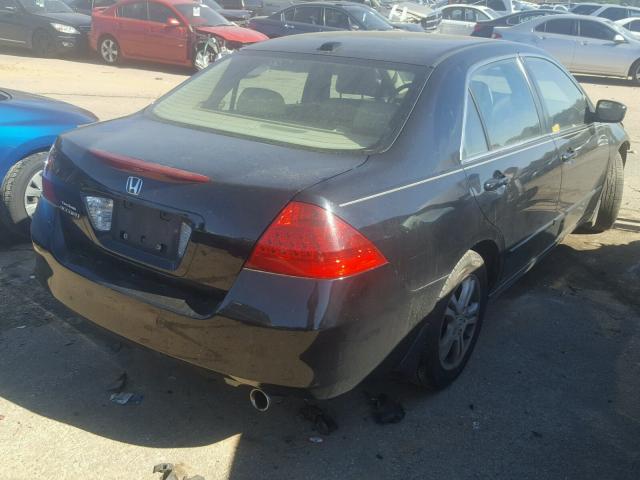 1HGCM56827A175318 - 2007 HONDA ACCORD EX BLACK photo 4