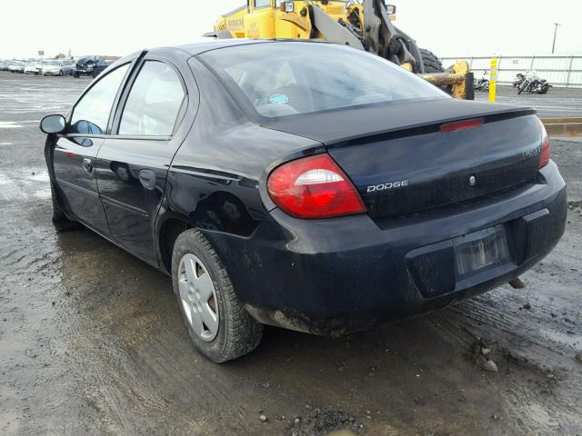 1B3ES26C65D249742 - 2005 DODGE NEON BASE BLACK photo 3