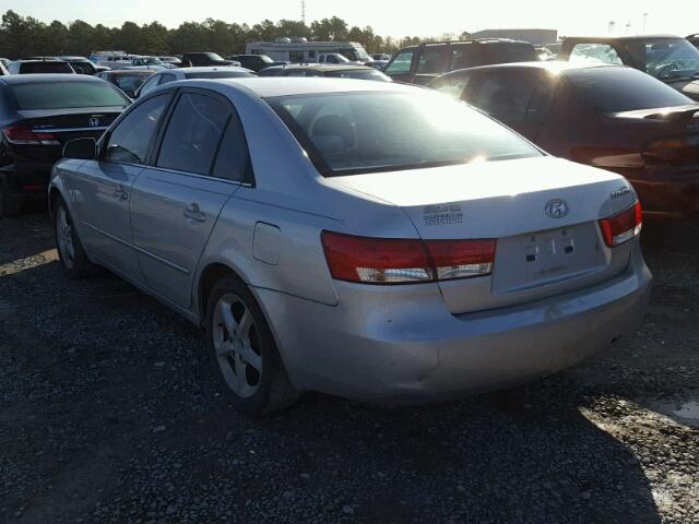 5NPET46C87H201602 - 2007 HYUNDAI SONATA GLS GRAY photo 3