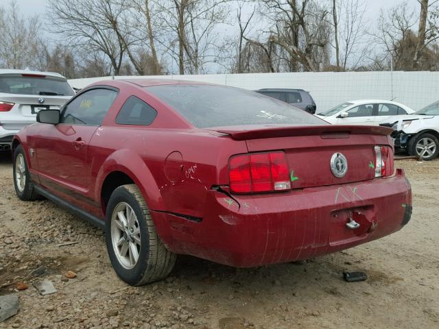 1ZVHT80N895115169 - 2009 FORD MUSTANG RED photo 3