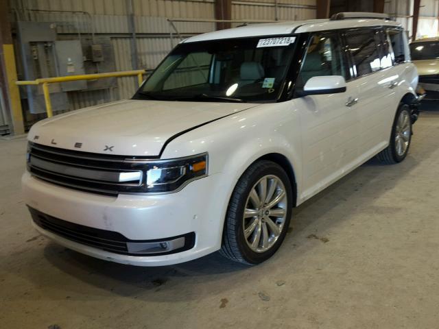 2FMHK6DT7EBD19465 - 2014 FORD FLEX LIMIT WHITE photo 2