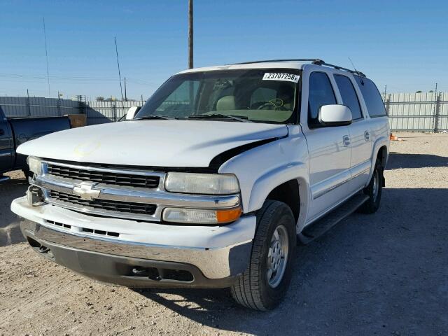 3GNEC16T61G255969 - 2001 CHEVROLET SUBURBAN C WHITE photo 2