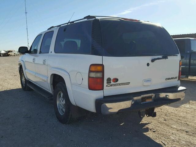 3GNEC16T61G255969 - 2001 CHEVROLET SUBURBAN C WHITE photo 3