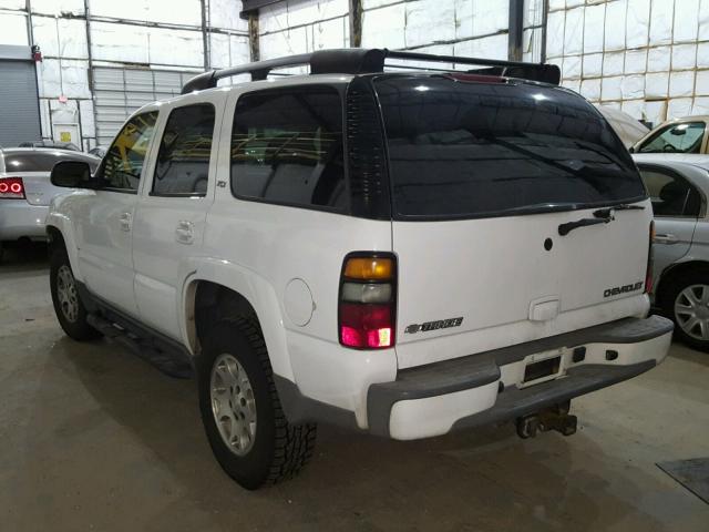 1GNEK13T85R127665 - 2005 CHEVROLET TAHOE K150 WHITE photo 3