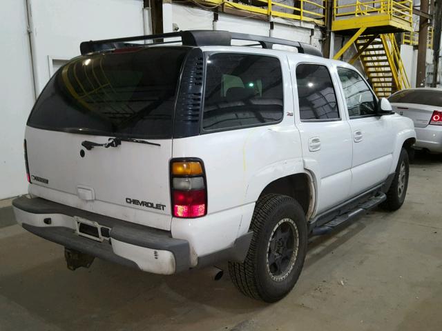 1GNEK13T85R127665 - 2005 CHEVROLET TAHOE K150 WHITE photo 4