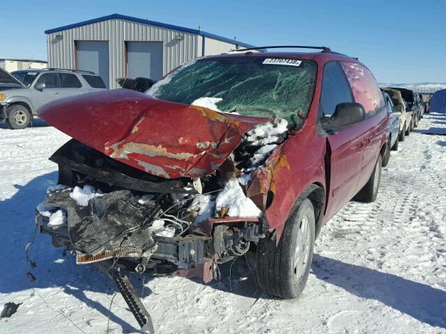 2D4GP44L46R857199 - 2006 DODGE GRAND CARA MAROON photo 2