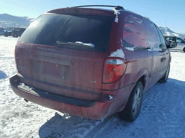 2D4GP44L46R857199 - 2006 DODGE GRAND CARA MAROON photo 4