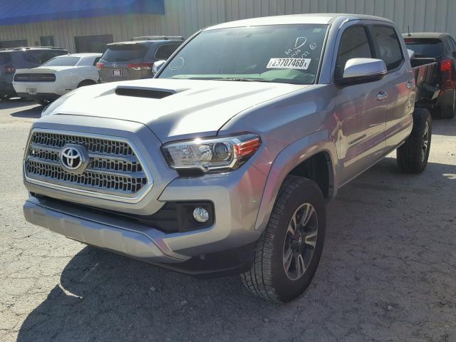 5TFCZ5AN4HX103032 - 2017 TOYOTA TACOMA DOU SILVER photo 2