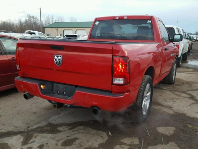 3D7JB1ET7BG631291 - 2011 DODGE RAM 1500 RED photo 4