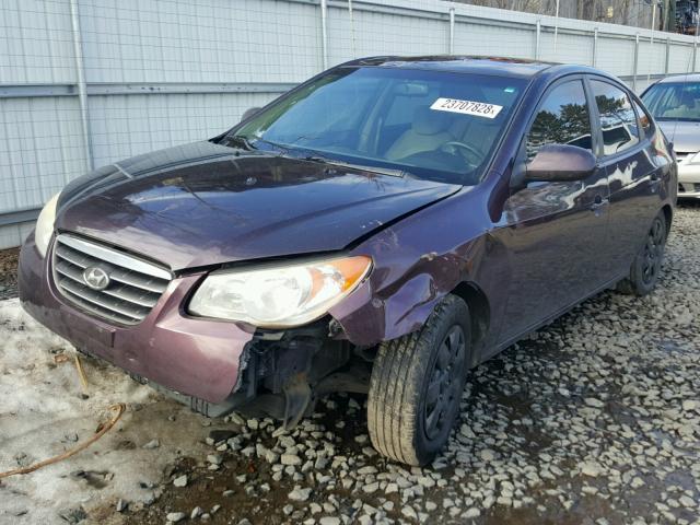 KMHDU46D27U027271 - 2007 HYUNDAI ELANTRA GL PURPLE photo 2