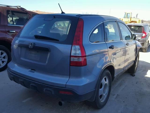 JHLRE38367C034593 - 2007 HONDA CR-V LX BLUE photo 4