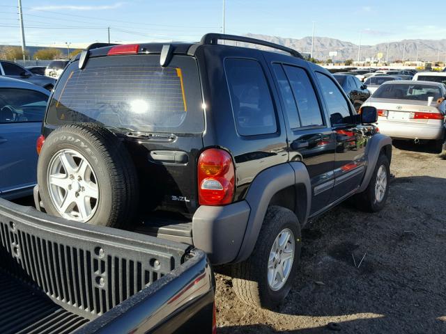 1J4GL48K23W728790 - 2003 JEEP LIBERTY SP BLACK photo 4