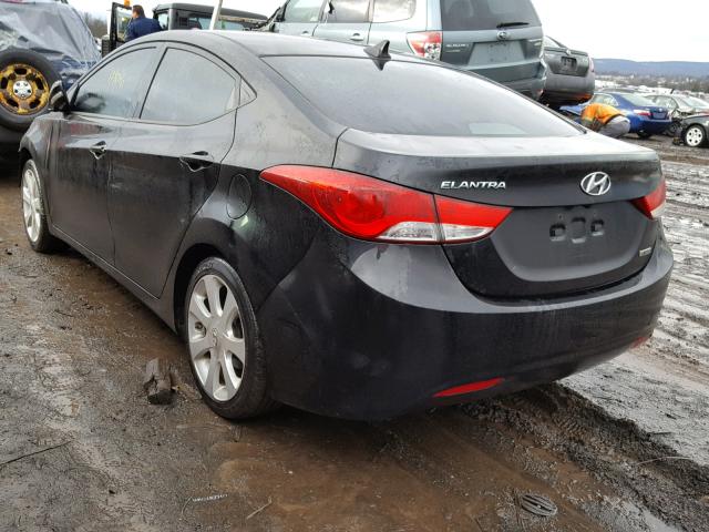 KMHDH4AE7DU888333 - 2013 HYUNDAI ELANTRA GL BLACK photo 3