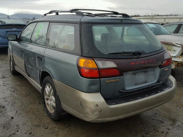 4S3BH665317648755 - 2001 SUBARU LEGACY OUT GREEN photo 3