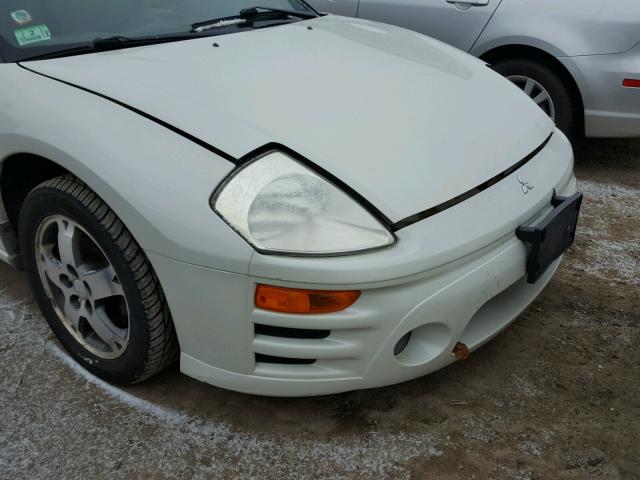 4A3AC44G53E116986 - 2003 MITSUBISHI ECLIPSE GS WHITE photo 9