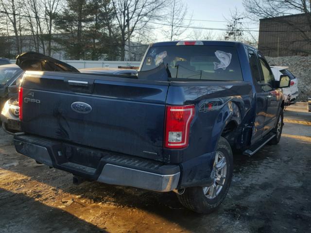 1FTFX1EF8GKF87281 - 2016 FORD F150 SUPER BLUE photo 4