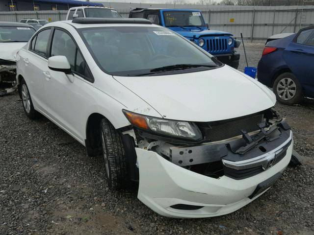 19XFB2F80CE023092 - 2012 HONDA CIVIC EX WHITE photo 1