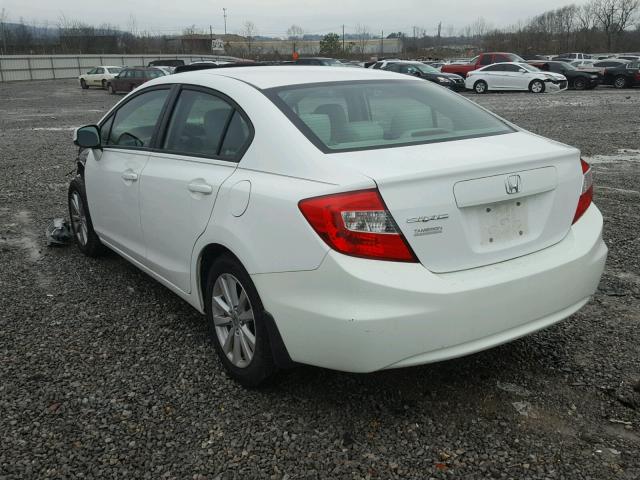 19XFB2F80CE023092 - 2012 HONDA CIVIC EX WHITE photo 3